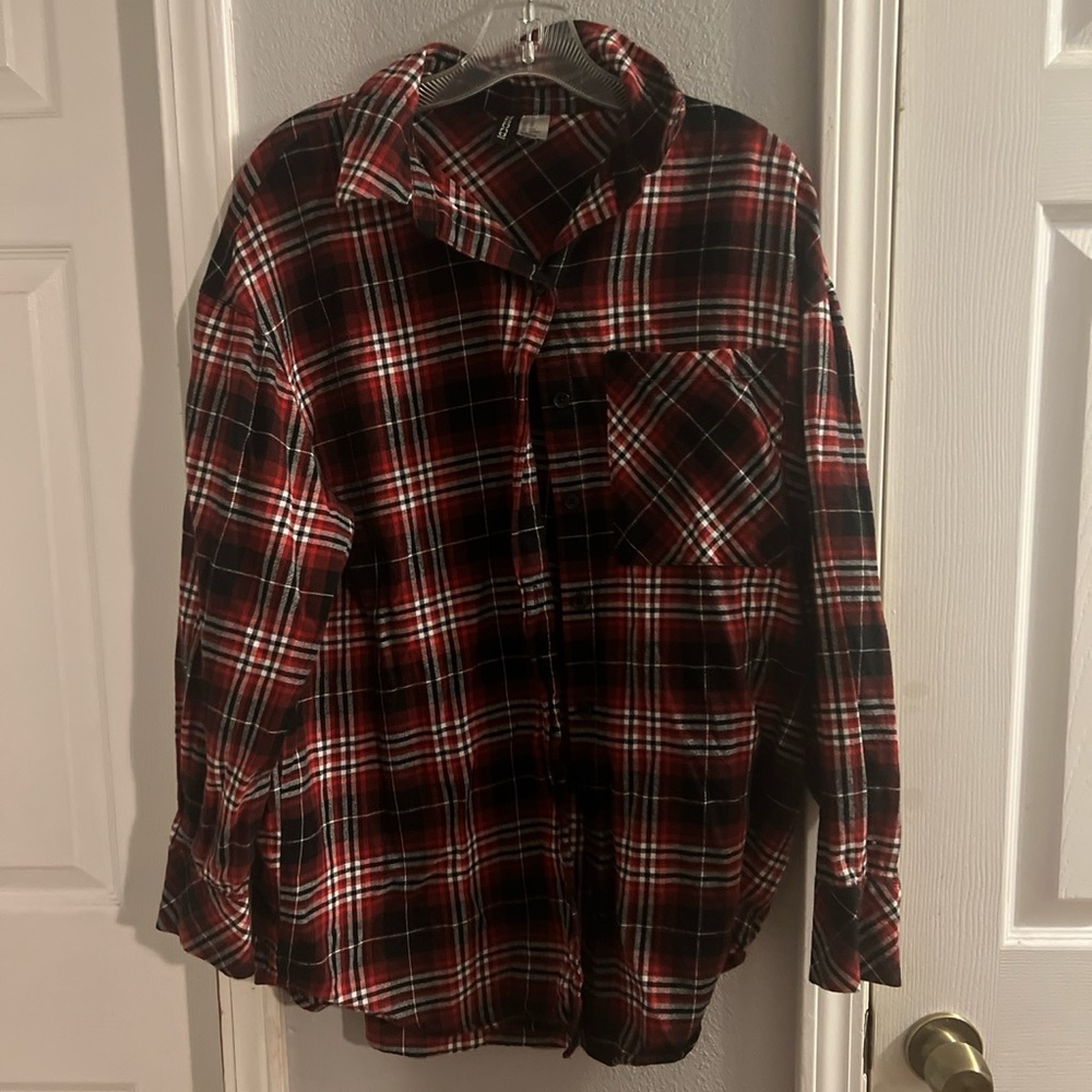divided oversized flannel